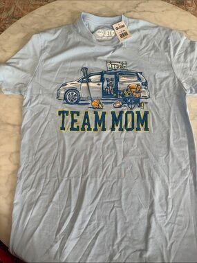 Team Mom Light Blue Graphic Tee by